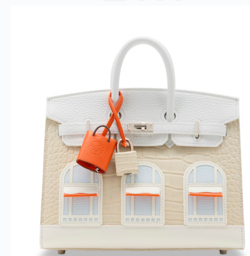 White statement top-handle handbag